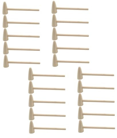 BCOATH 20pcs Mini Hammers for Boys and Girls Wooden Mallet Toys Toddler Activities Safe Odorless Mini Hammer Toys for Boys and Girls