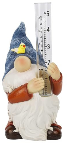 Alnicov Pluviometro da Esterno in Resina per Gnomo, Decorazione per Cortile, Prato, Giardino e Patio