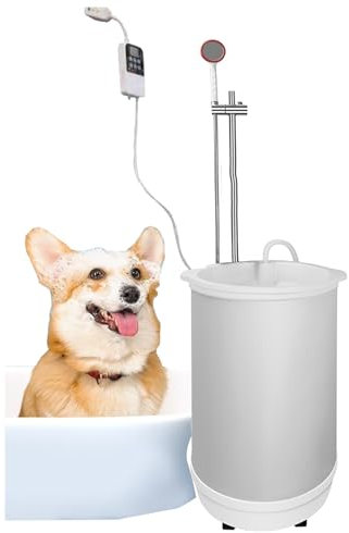 YYUINU 1500W Chauffe-Eau Instantané À Bain Électrique Mobile Multifonctionnel pour Animaux De Compagnie,Seau De Stockage D’Eau Automatique,stérilisation UV, Dortoirs,Camping-Cars,Chats,Chiens,60L