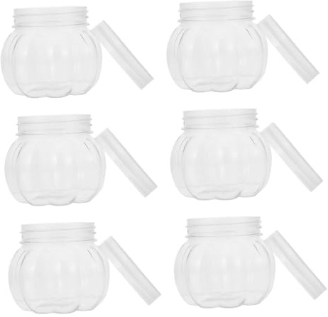 TOYZFRIENDY 12 Pezzi Barattolo caramelle zucche Cancella barattoli con palpebre jimmy biscottiera barattolo caramelle in plastica l'animale