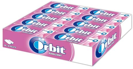 iChuches - Grageas Sin Azúcar 30 Unidades (30 Paquetes de 10 Chicles) Sabor Duradero – Menta, Fresa, Hierbabuena, Eucalipto, Bubblemint y Menta Fuerte (Bubblemint)