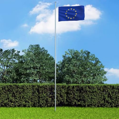 Bandiera dell'Europa 90x150 cm in poliestere 100% 68D multicolore con due anelli di ottone massello e bordi rinforzati per uso esterno