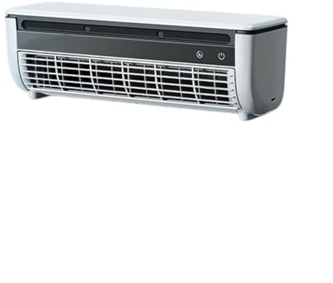 Wall Mounted Air Conditioner with Remote, Portable USB Cooler Fan, Semiconductor Fast Cooling, 6000mAh Rechargeable Battery, No Drilling 3-Speed Mini AC for Kitchen, Dorm, Office, RV & Camping