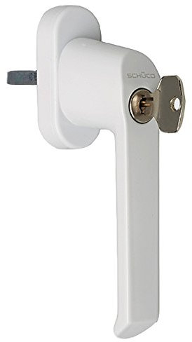 Schüco 98050192 VarioTec Window Handle Lockable White Corona CT 70 / SI 82, 100 NM