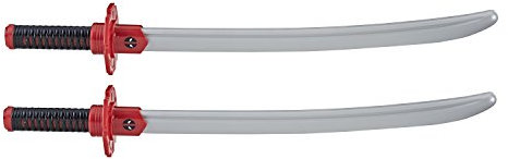Marvel Deadpool Katanas Roleplay Toy Set For Ages 14+, Pair Of Plastic Swords With Classic Red & Black Design, Cosplay &Costume Accessories For Fans & Teens
