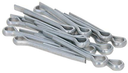 MroMax 50pcs Total Length 25mm Pin Width 3mm Carbon Steel Split Cotter Pins Fastener Hardware Silver Tone