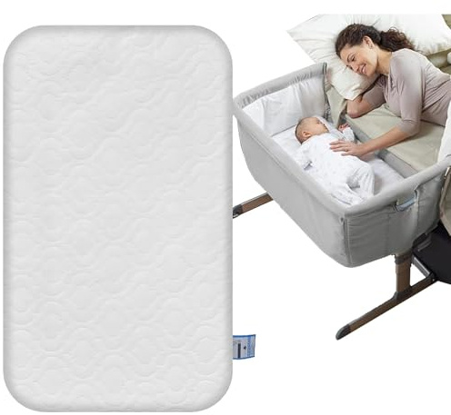 Brillars Baby Crib Mattress Fits/Compatible to Next to Me Cot Bed Replacement - Bedside Toddler Infant Bed Foam Mattress - Hypoallergenic & Removable Cover (83 x 50 x 5cm)
