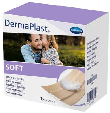 Hartmann 16600050 DermaPlast Soft Wundpflaster, 500cm X 4cm