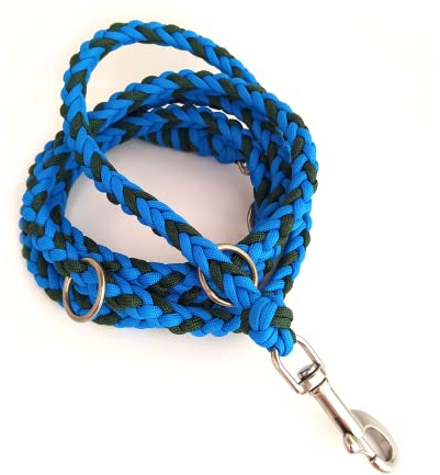 Paracord Leine - Mixed Colors, verschiedene Längen und Karabiner wählbar, verstellbar