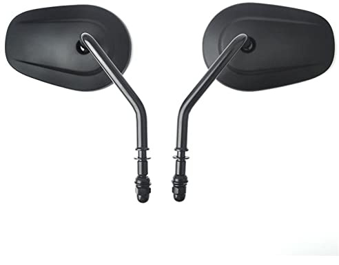 För Harley Wide Glide FXDWG 1993-2016 Motorcykel Spegeltillbehör Backspegel Sidospeglar (Color : BLACK)