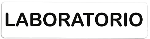 Becral® - Señal de PVC LABORATORIO | Placa puerta PVC | Señal informativa | Cartel Puerta 200X50mm