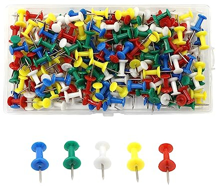 WeddHuis 100 Pcs Lot de Punaise pour Fixer Cartes, Photos, Posters, Documents, Cadres, Punaises à Points d'Aiguille Metal