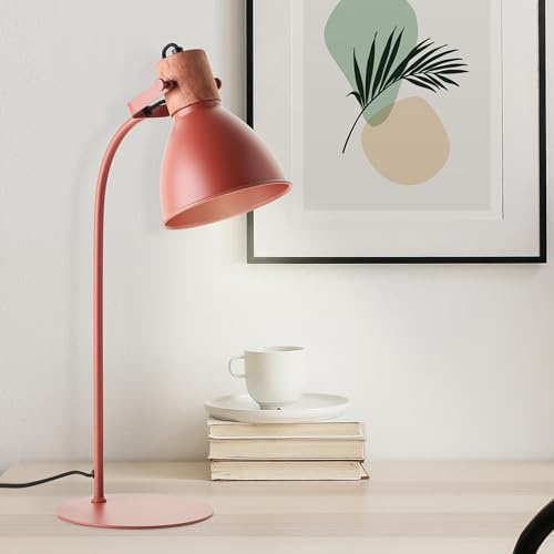 Lightbox Tischlampe mit 52 cm Höhe - skandinavische Tischleuchte mit | Tischlampe mit 52 cm Höhe - skandinavische Tischleuchte mit schwenkbarem Kopf - Schalter - E27 Fassung - max. 40 W - aus