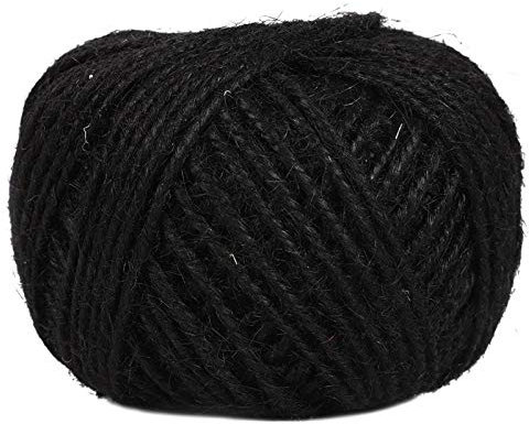 Garten Schnur 50m Schnur Jute Seil für Handwerk Scrapbooking Gartenarbeit - Schwarz