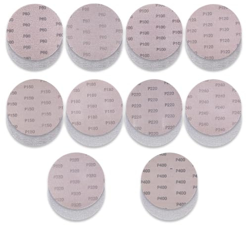 SALI Rete di levigatura Ø 225 mm 20 pezzi Dischi di levigatura Mix-Pack Set di fogli abrasivi autoadesivi Carta vetrata per cartongesso Levigatrice a giraffa Levigatrice a muro Levigatrice