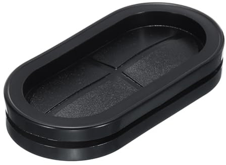 sourcing map Rubber Grommet Mount Size 83 x 40 mm Oval Double-Sided for Wire Protection 8pcs