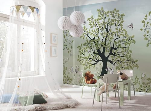 Disney Vlies Fototapete - Bambi Forest Friends- Größe 400 x 250 cm - Kinderzimmer, Tapete, Kindertapete, Wald