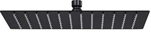CIADAZ Testa Doccia a Pioggia Acciaio Inox 30x20 cm Rettangolare Nera,Testa Doccia a Pioggia,Doccia Soffione,Attrezzature per Bagni(SPU:147700)