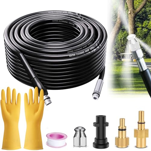 10m Déboucheur Canalisation Karcher/Lavor/Bosch Nettoyeur Haute Pression Furet Karcher K2 K3 K4 K5 K7 LS10,Tuyau de nettoyage de canalisations pour nettoyeur haute pression
