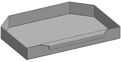 Aschekasten - Passend für Wamsler Kaminöfen inkl. Modellübersicht - Aschkasten aus verzinktem Stahlblech - feuerfest & hitzebeständig - Aschekästen Stahl [350x243x44 mm]