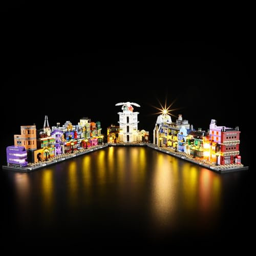 YEABRICKS LED Lumière pour Lego-76444 Harry Potter Les boutiques Magiques du Chemin de Traverse Modèle de Blocs de Construction (Ensemble Lego Non Inclus)