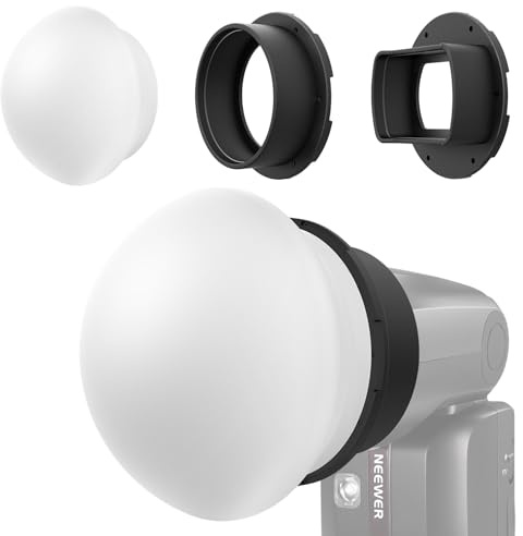 NEEWER Silicone Flash Diffuser with Two Magnetic Adapter Rings, Light Modifier Shaper Softbox for NEEWER NW620 NW700 NW760 Z880 Z760 Square Head & Z1 Z2 Round Head Speedlite, CRS2