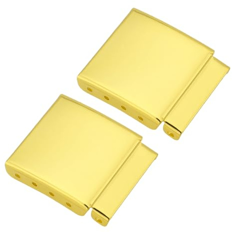 EMSea 2 Stück 18 Mm Uhrenarmband-Verlängerung Verlängerungsband Verschlussverlängerung Gebürsteter Stahl Zusätzliches Einstell- Und Reparaturzubehör für Uhrmacher Gold