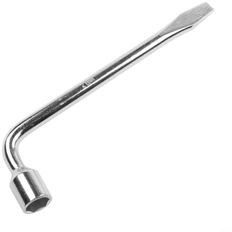 EffiFish Llave de tuerca hexagonal de alta resistencia, llave de tubo, llave de rueda, herramientas manuales de coche, llave maestra de rueda (19 mm)