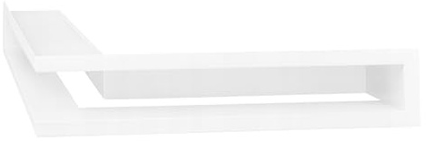 ADGO - Grille D'aération pour Cheminée, Rectangulaire, Grille D'évacuation d'Air pour Poêle Grille de Cheminée - Angle D'aération pour Cheminée, Entrée d'Air Dissimulée - 60x40x10cm, Gauche, Blanc