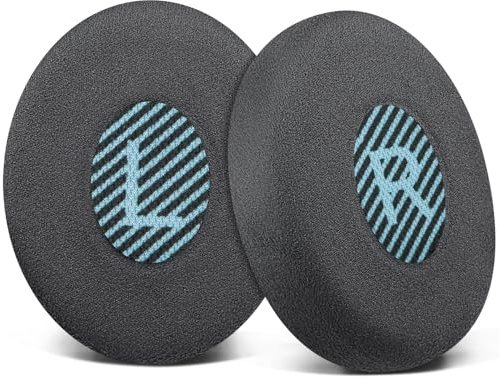 SOULWIT Cuscinetti Auricolari Micro Scamosciata Ricambio per Bose On-Ear 2 (OE2/OE2i)/SoundLink/SoundTrue On-Ear Cuffie, Padiglioni con Schiuma Ad Alta Densità per l'Isolamento Acustico - Nero