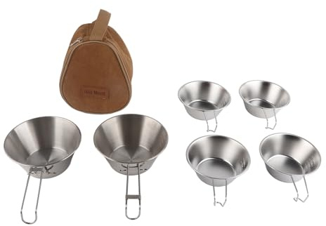 HPZIHUIT Bols à riz traditionnels coréens en acier inoxydable 304 pour randonnée, soupe, camping, randonnée, pique-nique (style 2)