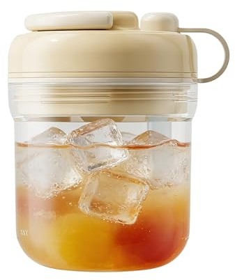 Botella para Hacer Hielo | 2 en 1 a prueba de fugas con pajita incorporada y apertura rápida | Vaso para Hacer Hielo de 380 ml - para Gimnasio, Viajes, Hombres,