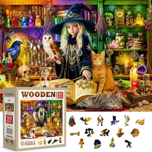 WOODEN.CITY Magical Library, 1000 Teile Holzpuzzle für Erwachsene