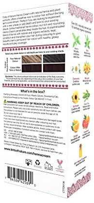 Tints of Nature Mahogany Red Semi-Permanent Henna Cream Hair Colour, Mahagoni Rot Semi-permanente Henna-Creme Haarfarbe, ammoniakfrei und zu 95% natürlich, 70 ml