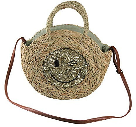 AM-Design Tasche, Stroh/Tc-Futter, Gold, 35x35x11 cm
