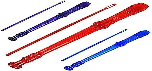A-Star Sopran-/Descant-Schulblockflöteninstrument, englische/barocke Griffweise – Tonart C mit Lerntabelle, Tasche, Putzstock – Packung mit 30 gemischten Farben