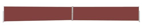 vidaXL Toldo Lateral retráctil para Patio marrón 140x1200 cm