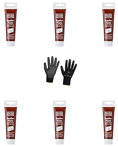 Iloda 6xOriginal Liqui Moly 100g Kupferpaste 3080 Schutzhandschuhe
