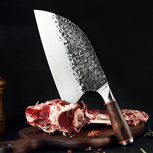 Couteau de cuisine Couteau en acier inoxydable Chef de Chef à la main forgée Sharp Cleaver Large Large Large Professionnel Couteau de boucherie Utilitaire Couteaux de légumes