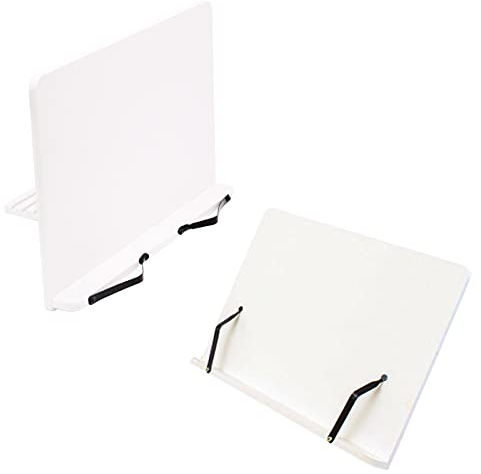 Leseständer , Kochbuchhalter Bücherständer Book Stand für Lesen einstellbar faltbar Leseständer Küche und Büro (Weiß)