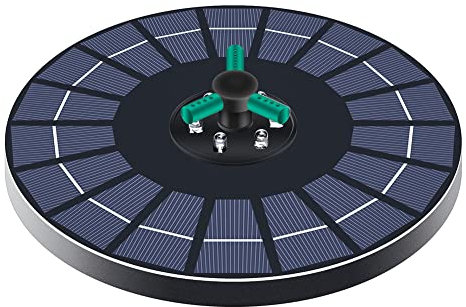 Uposao Solaire Jardin Fontaine 1.4W Pompe Fontaine Cascade Solaires Mini Fontaine Flottante pour Jardin, Etang, Fontaine, Bain Oiseaux, Piscine