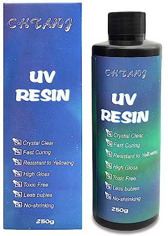 UV-hartslim 250g UV-harts kristallklar hård ultraviolett härdning epoxiharts DIY konsthänge halsband, armband