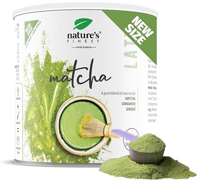 Nature's Finest Matcha Chai Herbal Latte - Gently Spiced Green Tea Drink Powder - 125 g