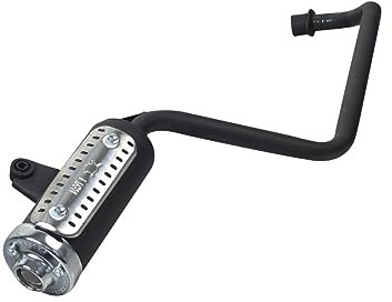 AlveyTech Muffler & Pipe Assembly for Coleman AT125-EX ATV - Durable Metal with Matte Black Finish Muffler Header Exhaust Pipe, Predator Engine Parts, Replacement 4-Wheel ATV Accessories, DIY Install