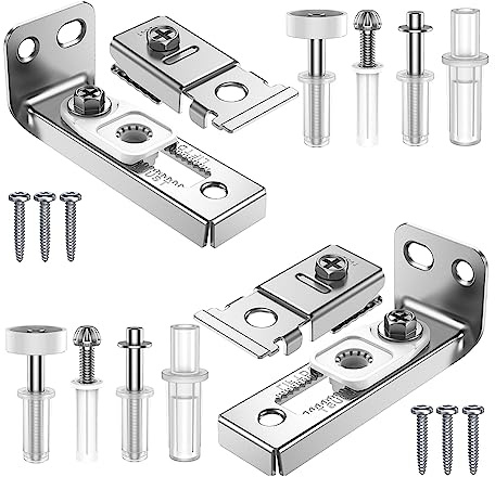 Iegefirm Kit de Réparation de Matériel de Porte Pliante - Kit de Matériel pour Rail de 2,22 Pouces à 2,54 Pouces, Kit de Remplacement de Porte de Poche Pliante