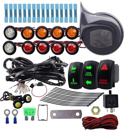 Dickly ATV UTV Blinker-Set, Rückfahrscheinwerfer, Blinker-Wippschalter für Strandwagen-Zubehör, einfache Installation