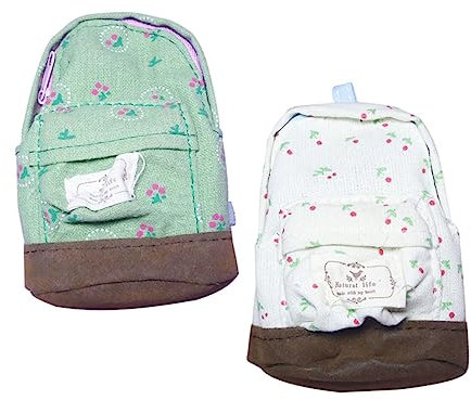 Toyvian 2 Stück Kleiner Puppenrucksack Mini-Rucksack Mini-Hauszubehör Mini-Hausbedarf Mini-Modell Mini-Puppenrucksack-Modell Mini- -Rucksack-Modell Miniatur-Rucksack-Modell