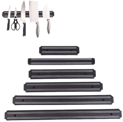 BBASILIYSD Soporte magnético para cuchillos de pared, tira magnética de almacenamiento de cuchillos, imán de bloque de barra de cuchillos, estante magnético multiusos para cuchillos, imanes extra