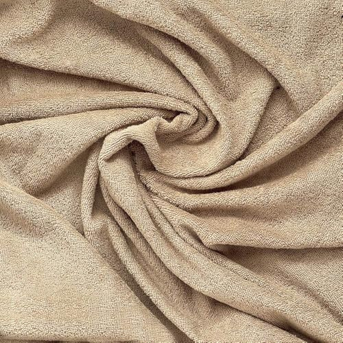 Kt KILOtela - Tyg med frotté, bomull, handdukstillverkning, babytillbehör, badrockar, 100 x 160 cm, beige, 1 meter