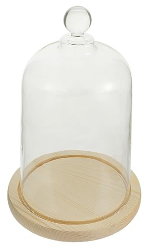 MAGICLULU Elegant Glass Cover for Display Flower Cloche Cake Dome Food Showcase for Preserved Flowers Preserved Cover